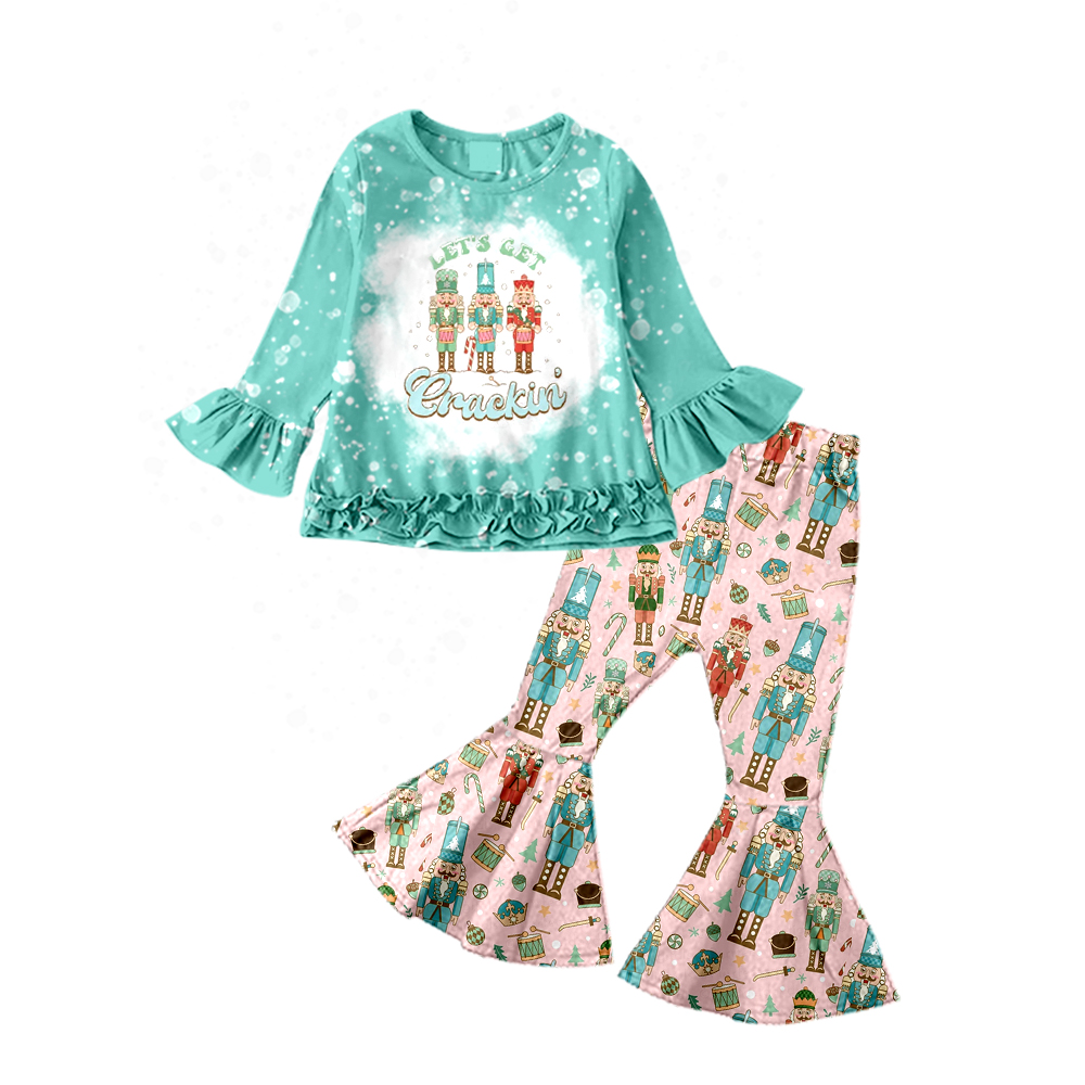 preorder GLP0570 Christmas Soldier Long Sleeve Blue Pants Girls Clothes