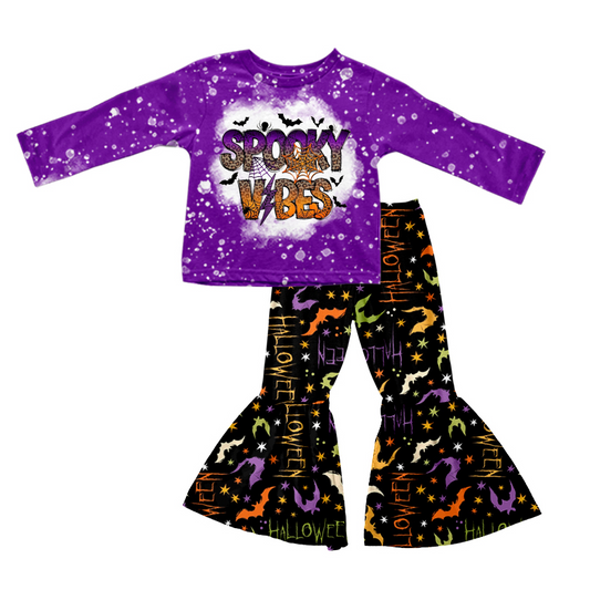 preorder GLP0606 Halloween Spooky Purple Pants Girls Set