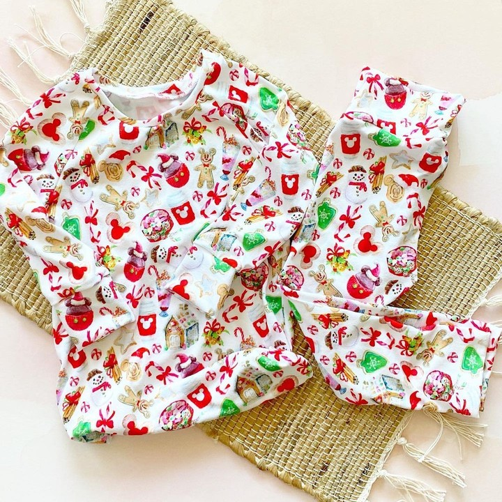 preorder GLP1421 Christmas gingerbread man long sleeve pants girls pajamas