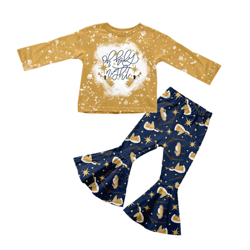 preorder GLP1524 The Nativity Story yellow long sleeve pants girls set
