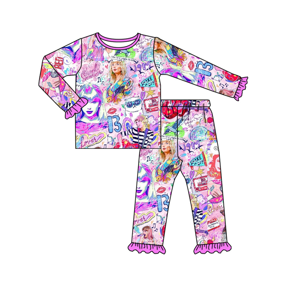 preorder GLP1585 Taylor country singer purple long sleeve pants girls pajamas