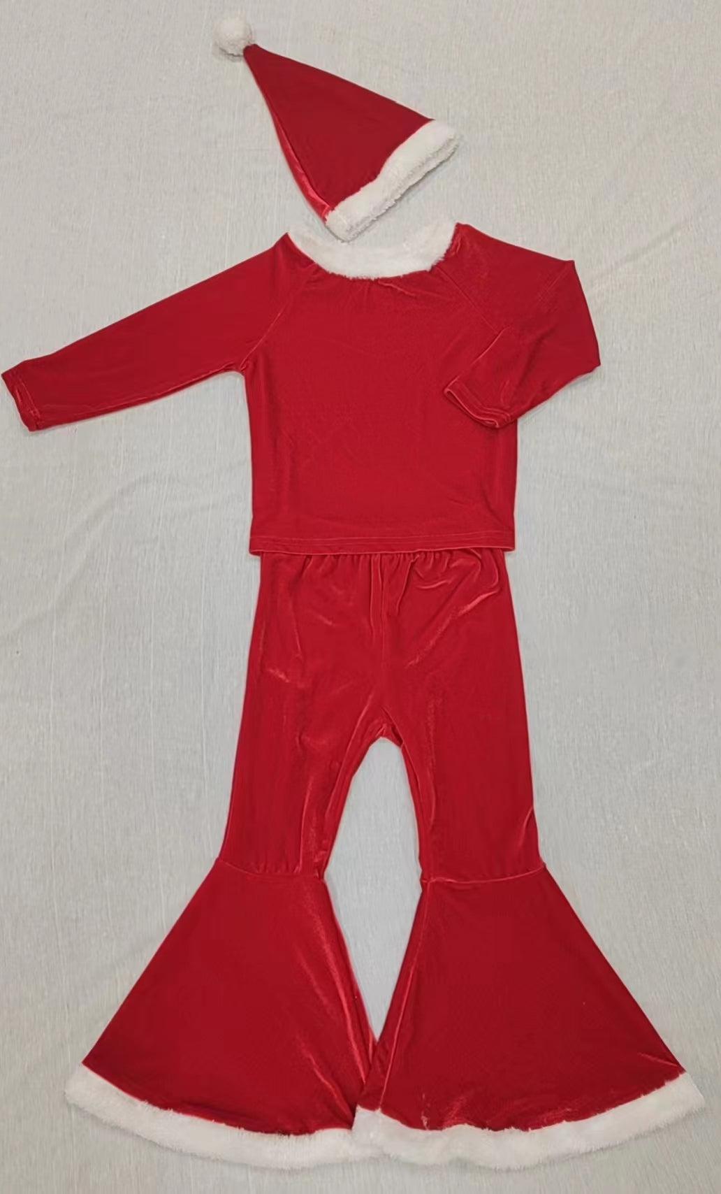 preorder GLP1734 Christmas green long sleeve pants girls set