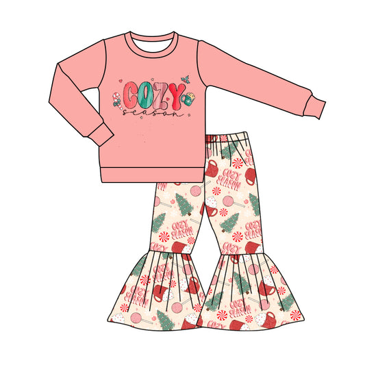 preorder GLP2016 Christmas COZY cane dany long sleeve tree pants girls set