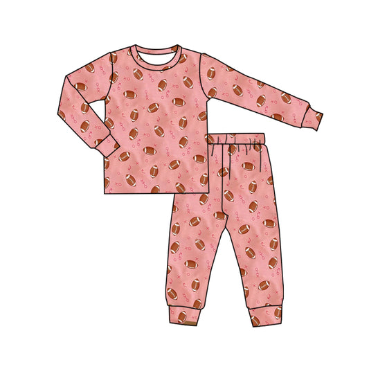 preorder GLP2020 cute football pink long sleeve pants girls pajamas