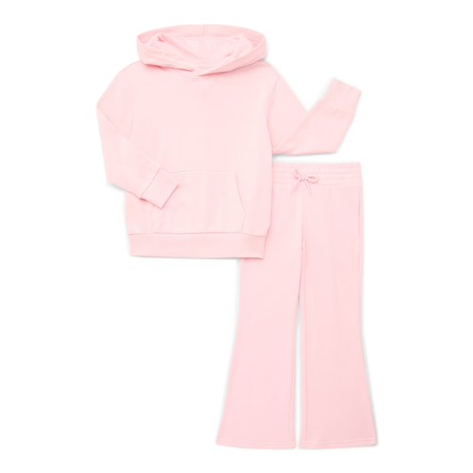 preorder GLP3251 Pink Pocket Hoodie Long Sleeve Pants Girls Set