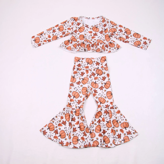 preorder GLP3332 Pumpkin Long Sleeve Pants Girls Set