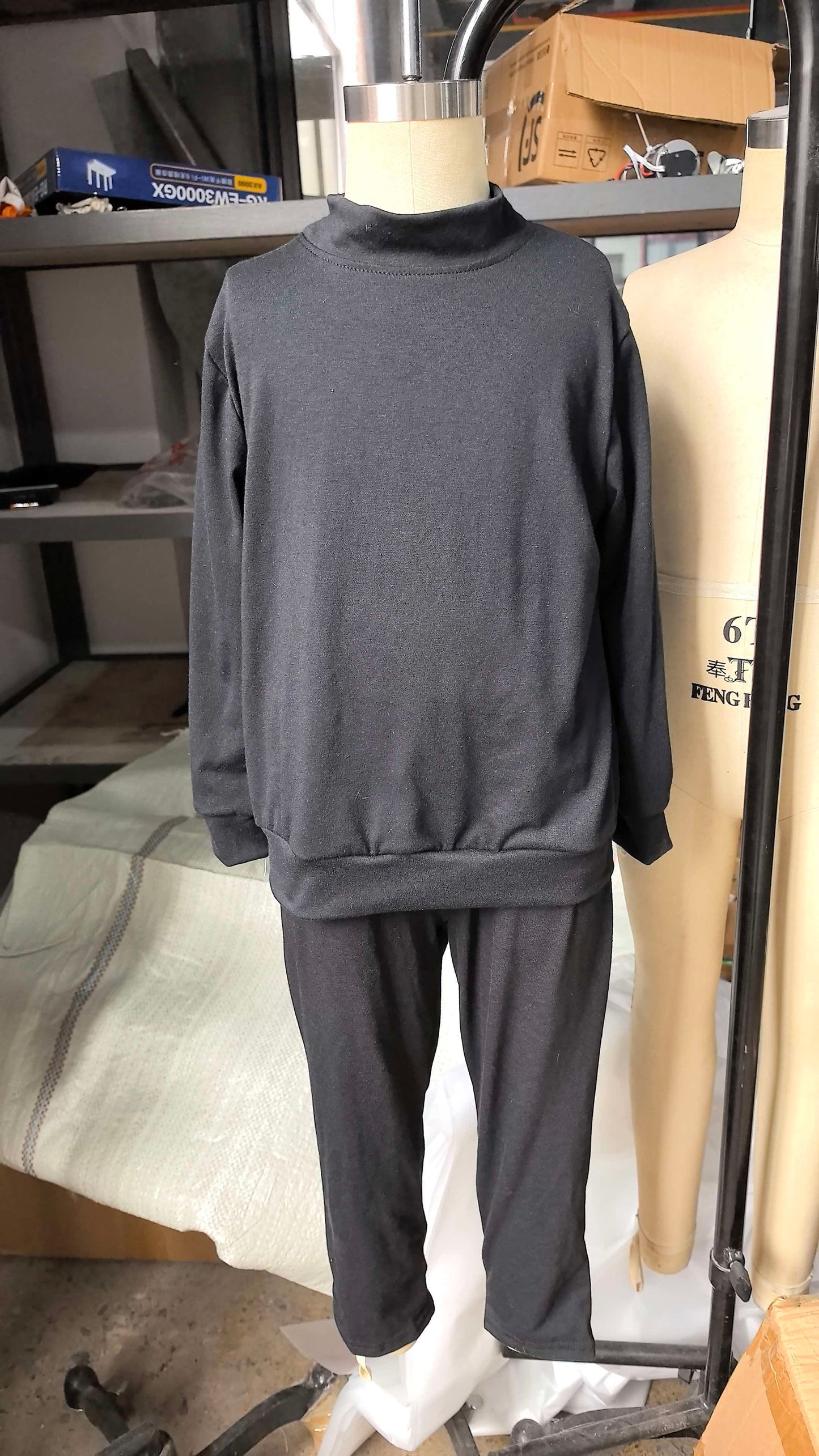 preorder Samples GLP3411 Black Long Sleeve Pants Girls Set