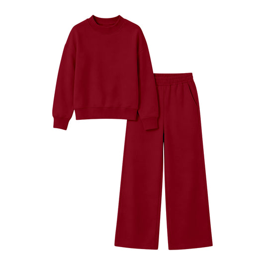 preorder GLP3418 Maroon Long Sleeve Pants Adult Women Set