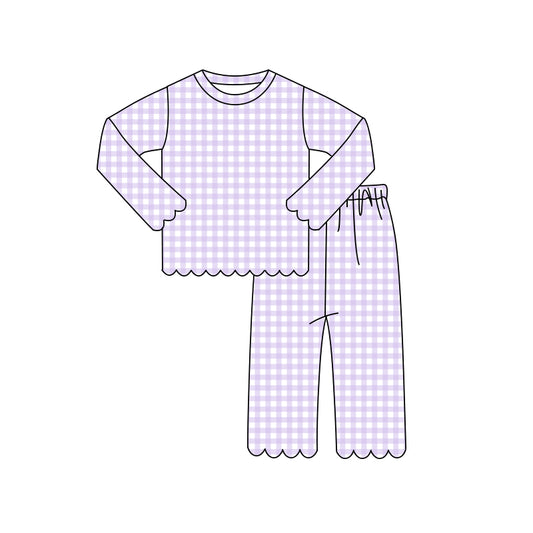 preorder GLP3467 Purple Long Sleeve Pants Girls Set