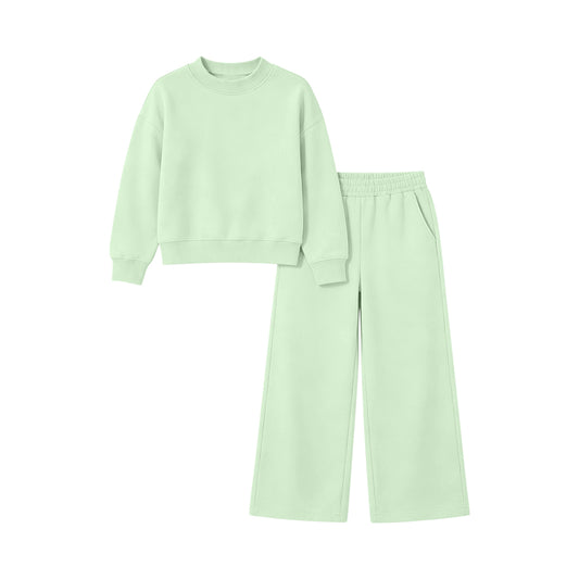 preorder GLP3474 Green Long Sleeve Pants Girls Set