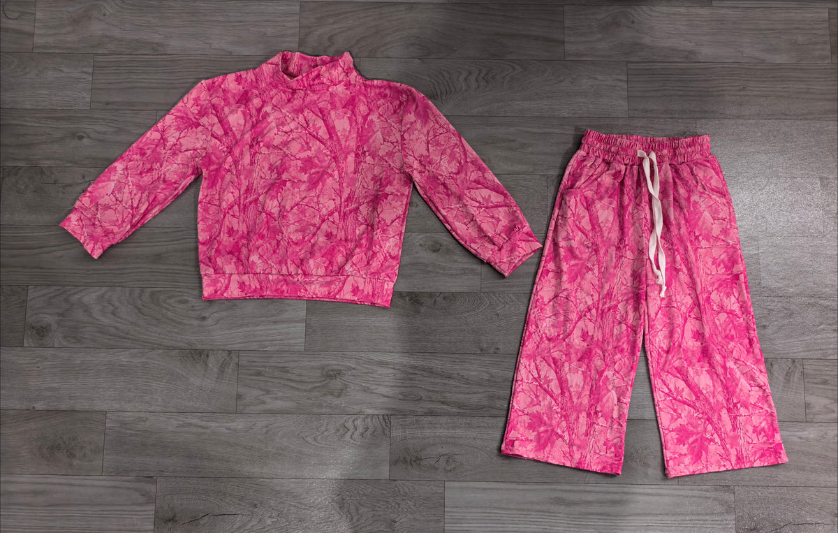 preorder Samples GLP3650 Hot Pink Sweatshirt Long Sleeve Pants Girls Set GT1823+P1137