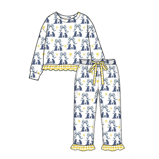 preorder GLP3657 The Nativity Story Bows Long Sleeve Pants Girls Set
