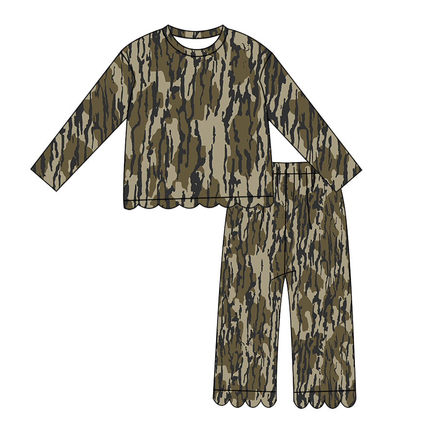 preorder GLP3660 Hunting Camo Long Sleeve Pants Girls Set