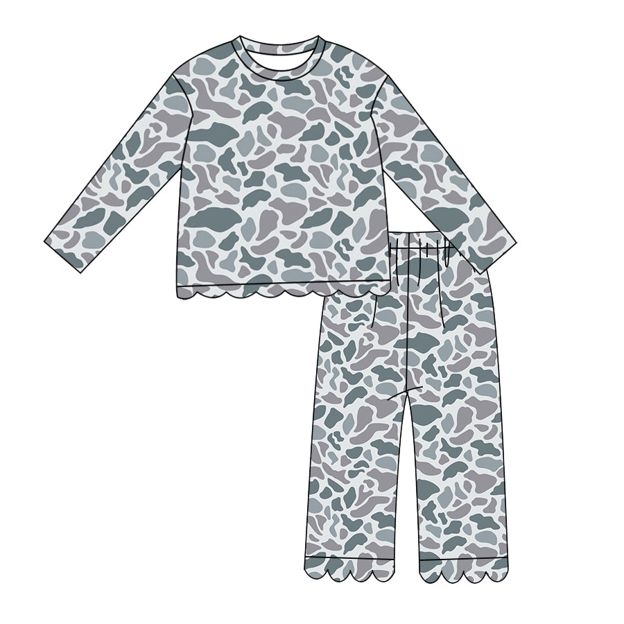 preorder GLP3661 Hunting Camo Long Sleeve Pants Girls Set