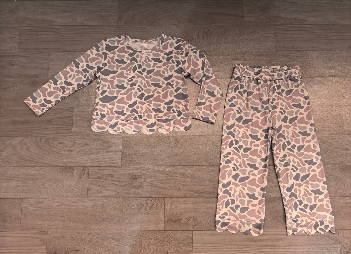 preorder Samples GLP3661 Hunting Camo Long Sleeve Pants Girls Set