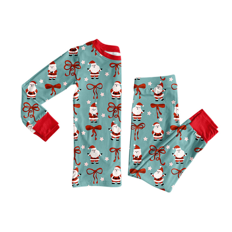 preorder GLP3681 Christmas Santa Bows Long Sleeve Pants Boys Set