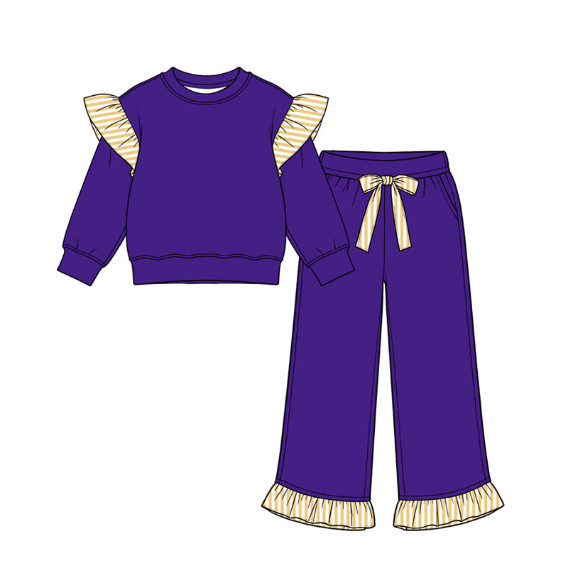 preorder GLP3699 Purple Long Sleeve Pants Girls Set