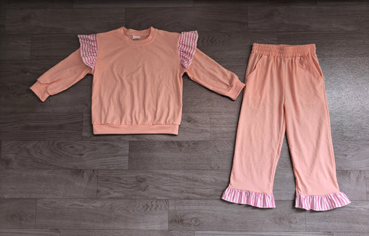 preorder Samples GLP3702 Pink Long Sleeve Pants Girls Set