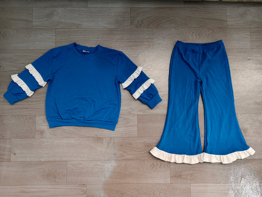 preorder Samples GLP3719 Navy Blue Long Sleeve Pants Girls Set GT1860+P1170