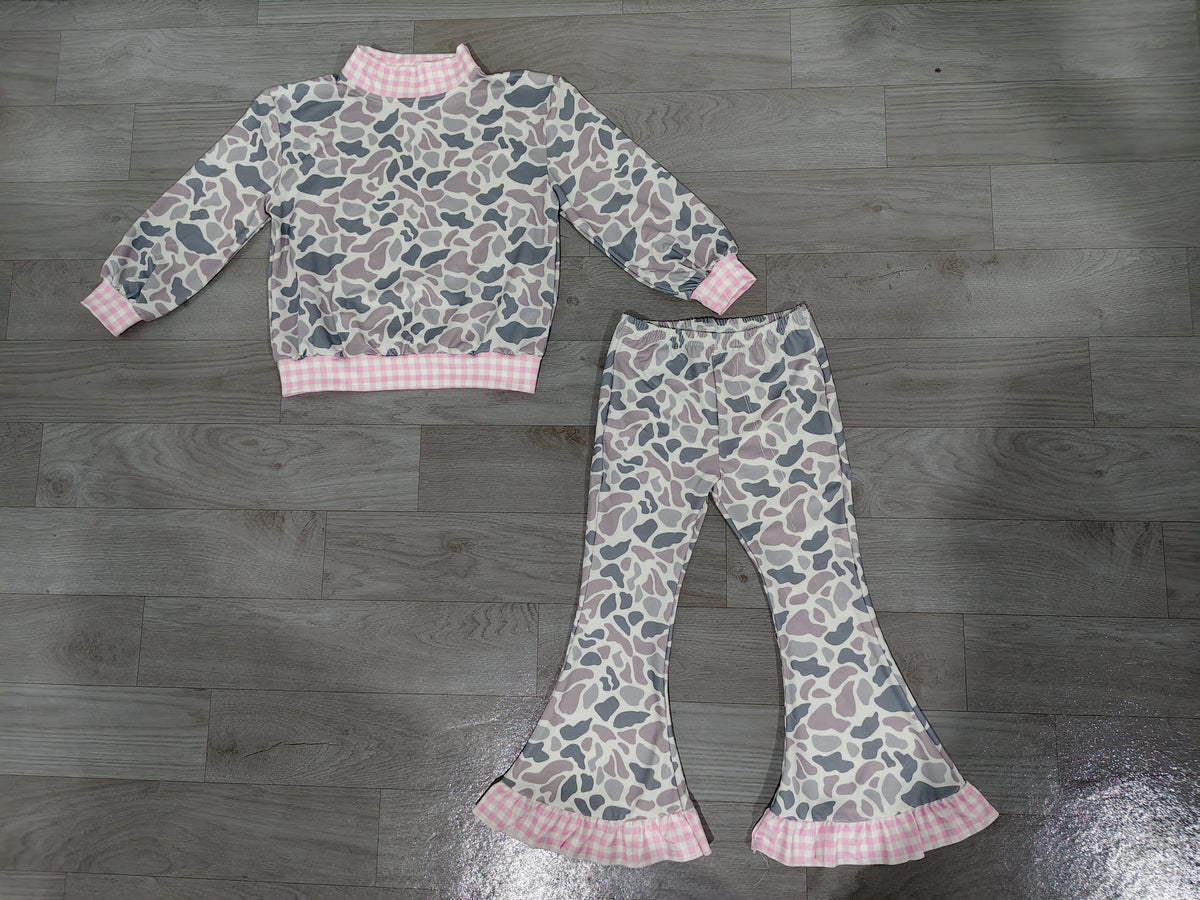 preorder Samples GLP3737 Camo Long Sleeve Pants Girls Set GT1874+P1185