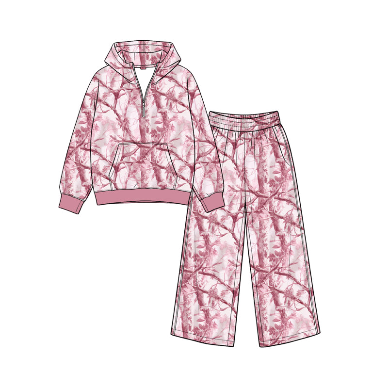 preorder GLP3769 Hunting Pocket Hoodie Long Sleeve Pants Girls Set
