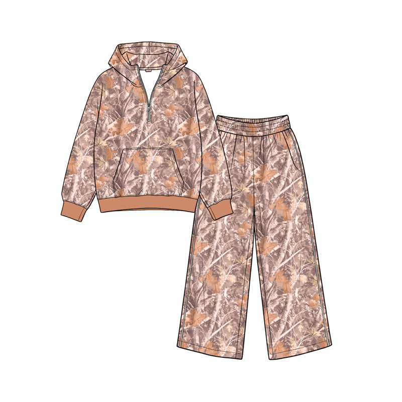 preorder GLP3770 Hunting Pocket Hoodie Long Sleeve Pants Girls Set