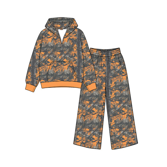 preorder GLP3771 Hunting Pocket Hoodie Long Sleeve Pants Girls Set