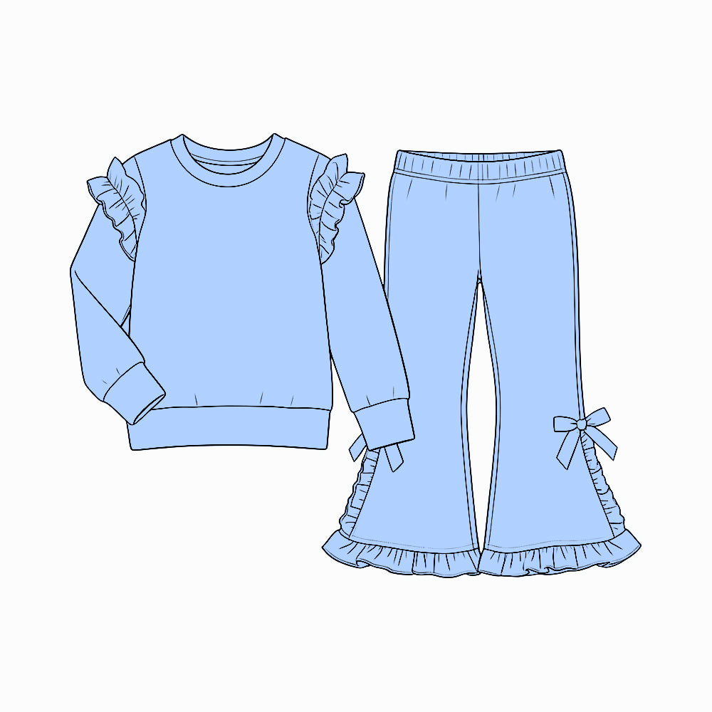 preorder Solid Color Girls Set Sibling Clothes