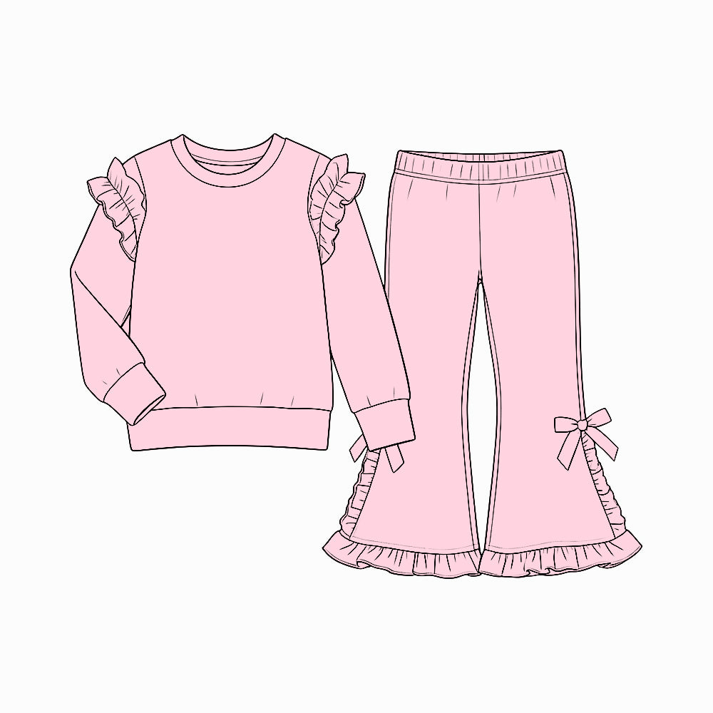 preorder Solid Color Girls Set Sibling Clothes