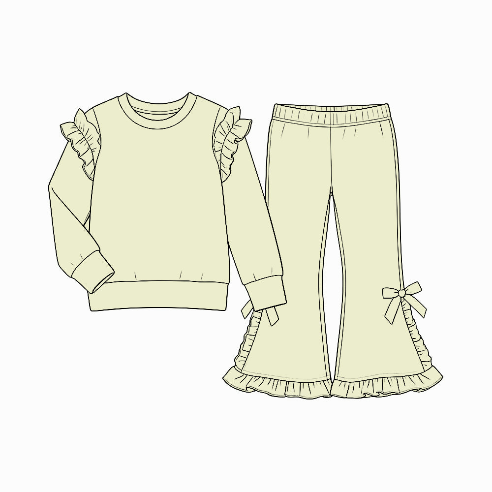 preorder Solid Color Girls Set Sibling Clothes