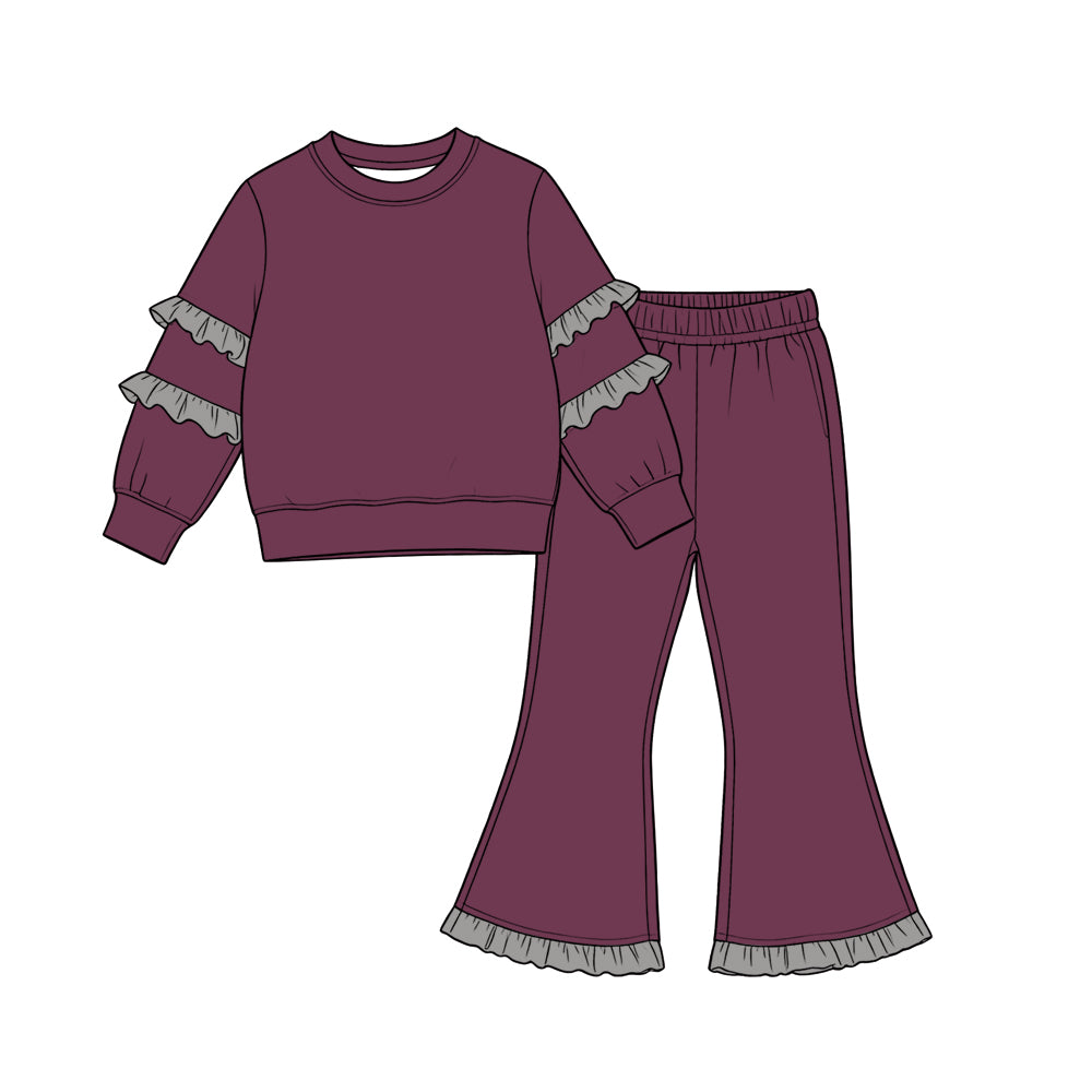 preorder Solid Color Girls Set Sibling Clothes