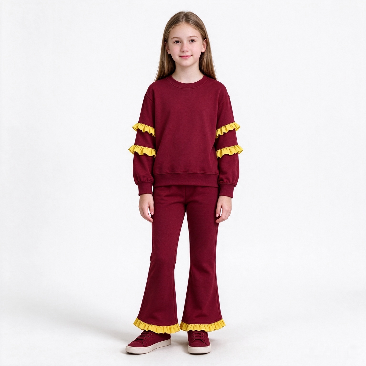 preorder Cotton Ruffles Girls Set Sibling Clothes