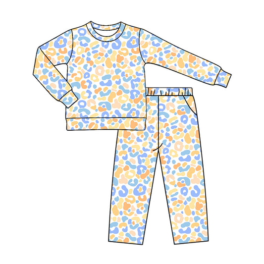 preorder GLP4081 Leopard Long Sleeve Pants Girls Set