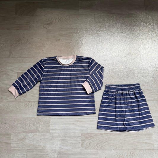 preorder Sampels GLS0158 Yoga Black Long Sleeve Shorts Girls Set