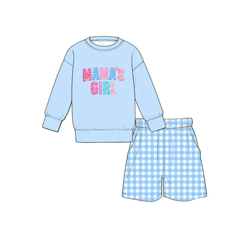 preorder GLS0277 Birthday Girl Long Sleeve Shorts Girls Set