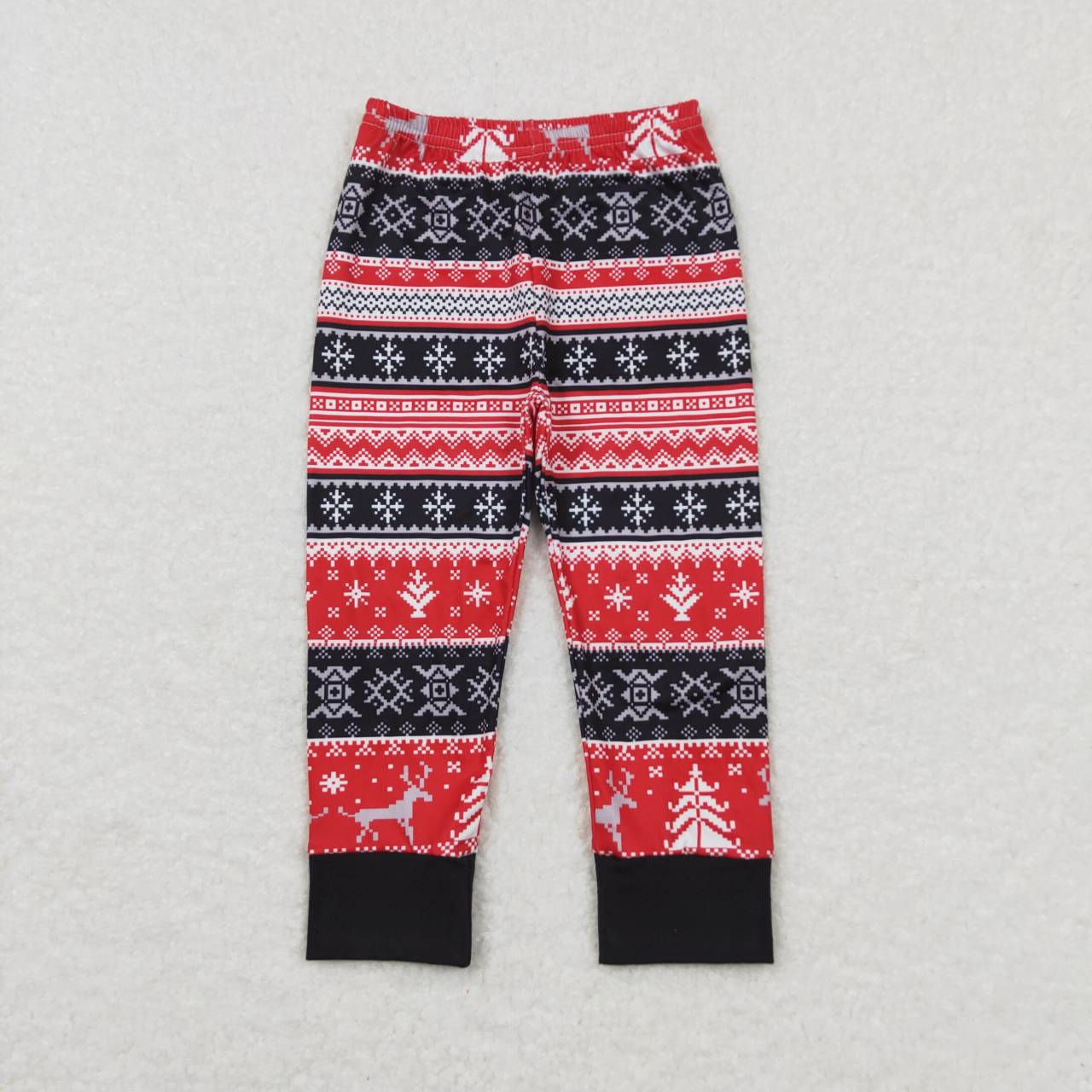 P0342 Christmas deer tree red kids pants