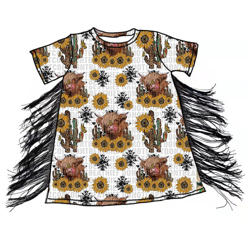 GSD0084 sunflower heifer Tassels Dress