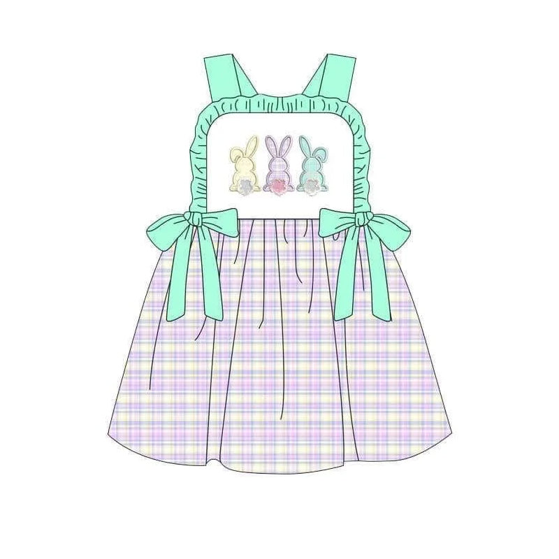 preorder GSD0536 Easter rabbit purple sleeveless girls dress