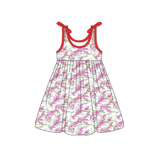 preorder GSD0560 Hot pink cray sleeveless girls dress