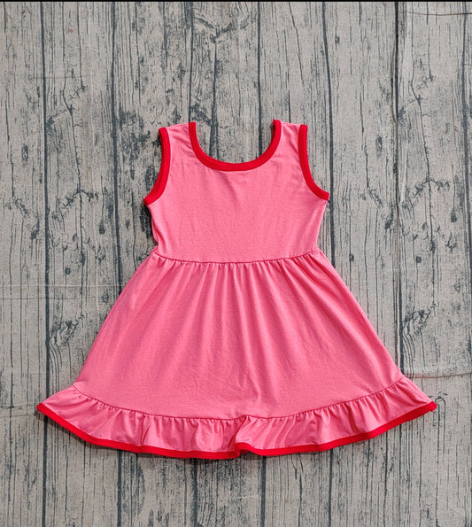 preorder Samples GSD0656 Red Sleeveless Girls Dress