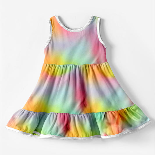 preorder GSD0658 Colorful Sleeveless Girls Dress