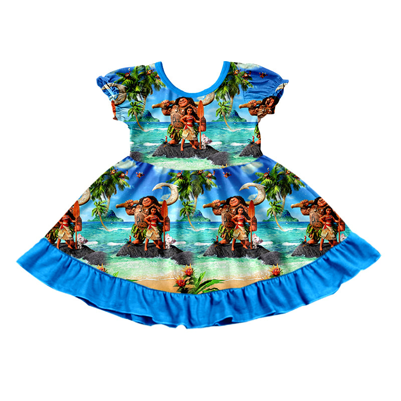 preorder GSD1033 magic cartoon girl short sleeve girls dress