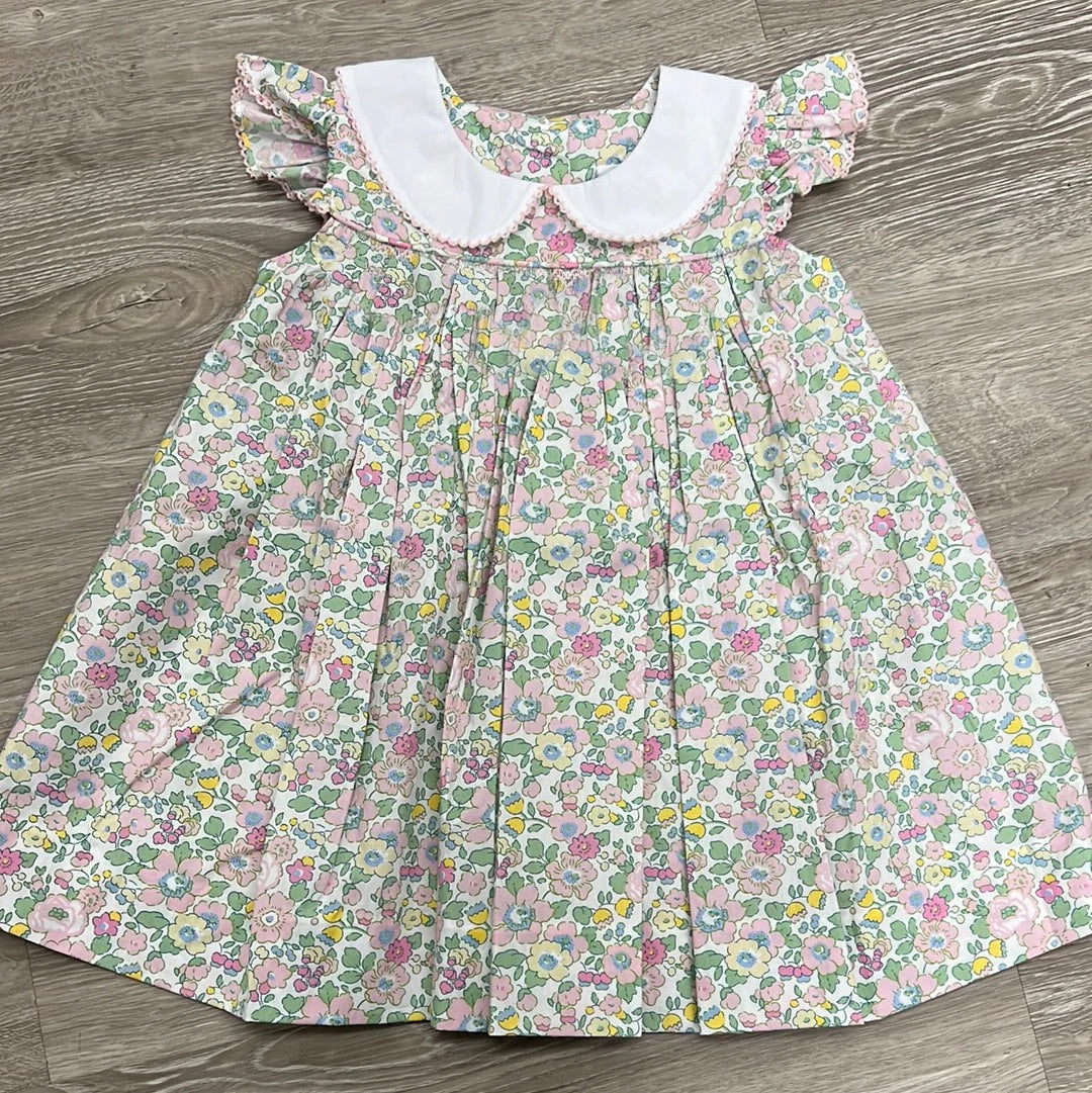 preorder GSD1131 multi color flowers floral flutter sleeve girls dress