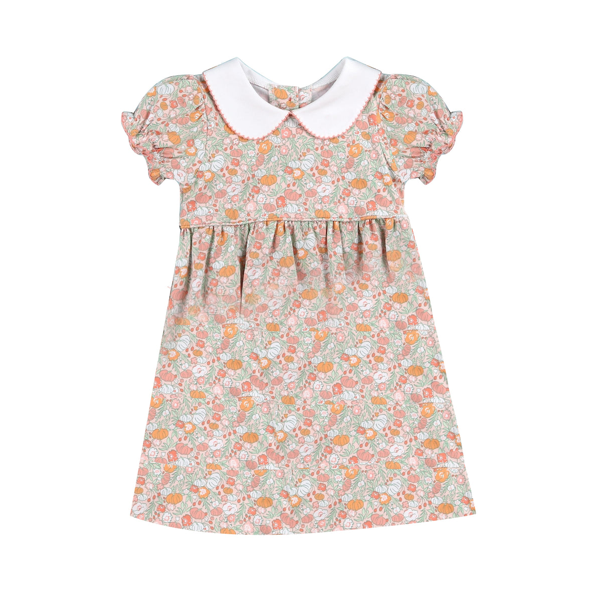 Preorder GSD1377 colorful flowers short sleeve girls dress