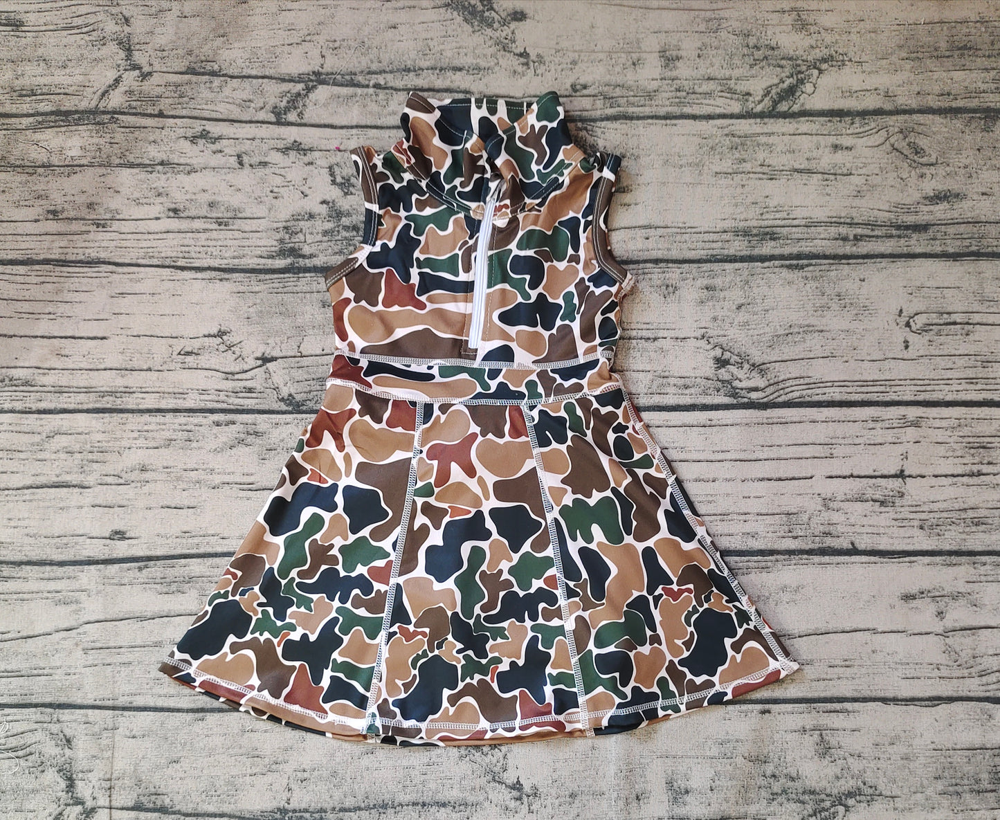 GSD1382 camo sleeveless girls sportswear clothes