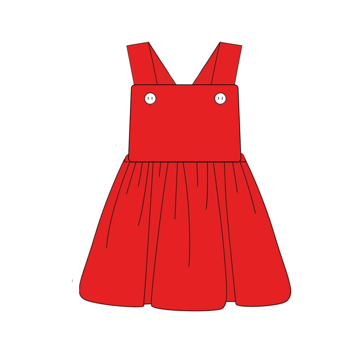 Preorder GSD1390 Christmas red sleeveless girls dress