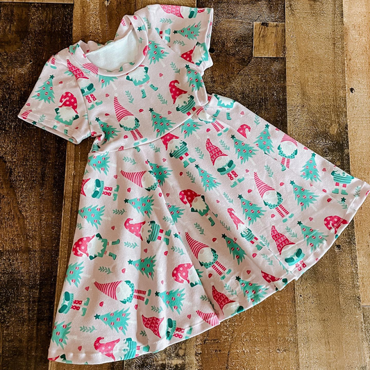 Preorder GSD1405 Christmas sprite short sleeve girls dress