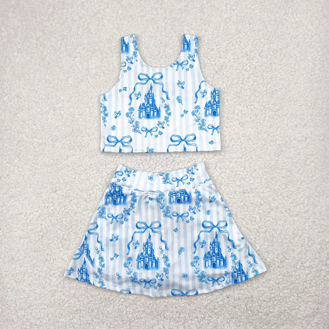 yoga cartoon castle bows RTS with bows sibling clothes RTS
