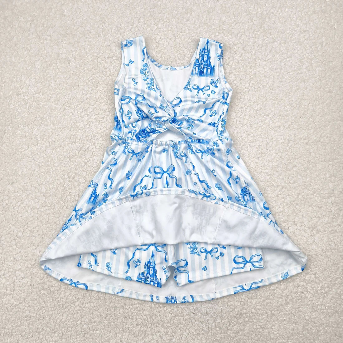 yoga cartoon castle bows RTS with bows sibling clothes RTS
