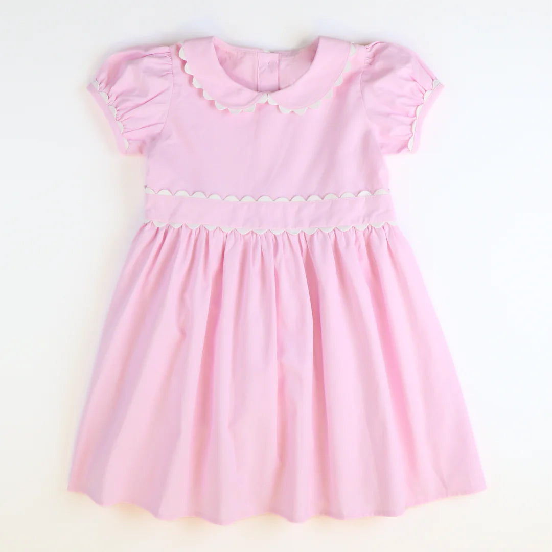 preorder GSD2317 pink short sleeve girls dress